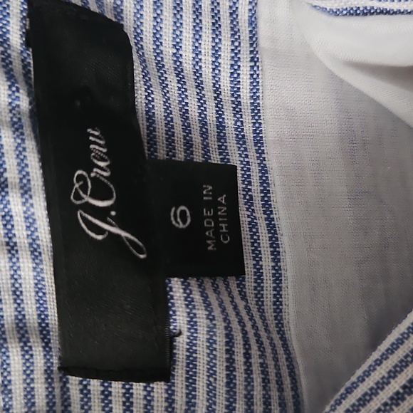 J. Crew Blue Strapless Jumpsuit with Wide-Leg Cropped Pants - Picture 4 of 4